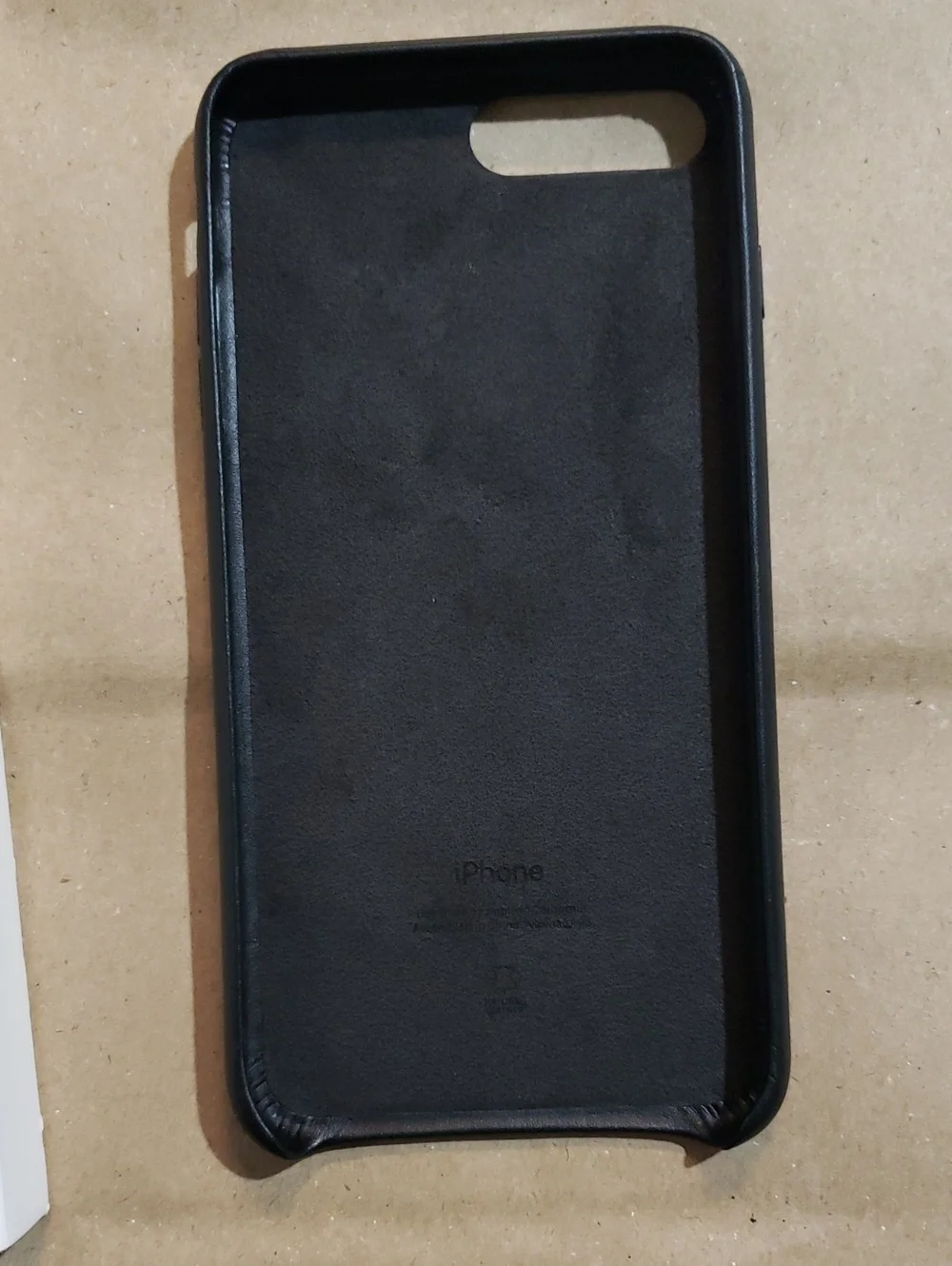 For Apple iPhone 8 Plus Leather Case, Black